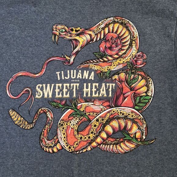 Tijuana Sweet Heat Gildan DryBlend men's medium gray short sleeve t-shirt - Picture 2 of 4